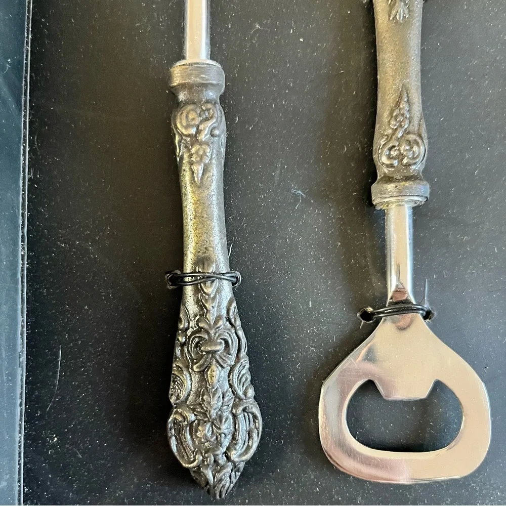 Cynthia Rowley 3-Piece Bar Tool Set - Jigger, Bottle Opener & Cocktail Strainer - Picture 5 of 9
